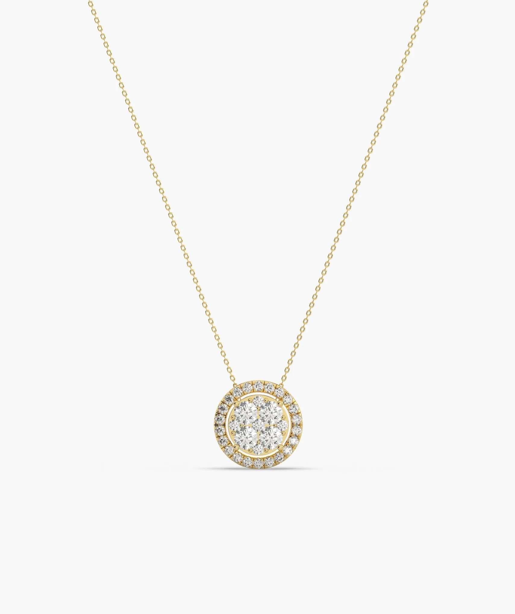 Timeless Diamond Halo Pendant