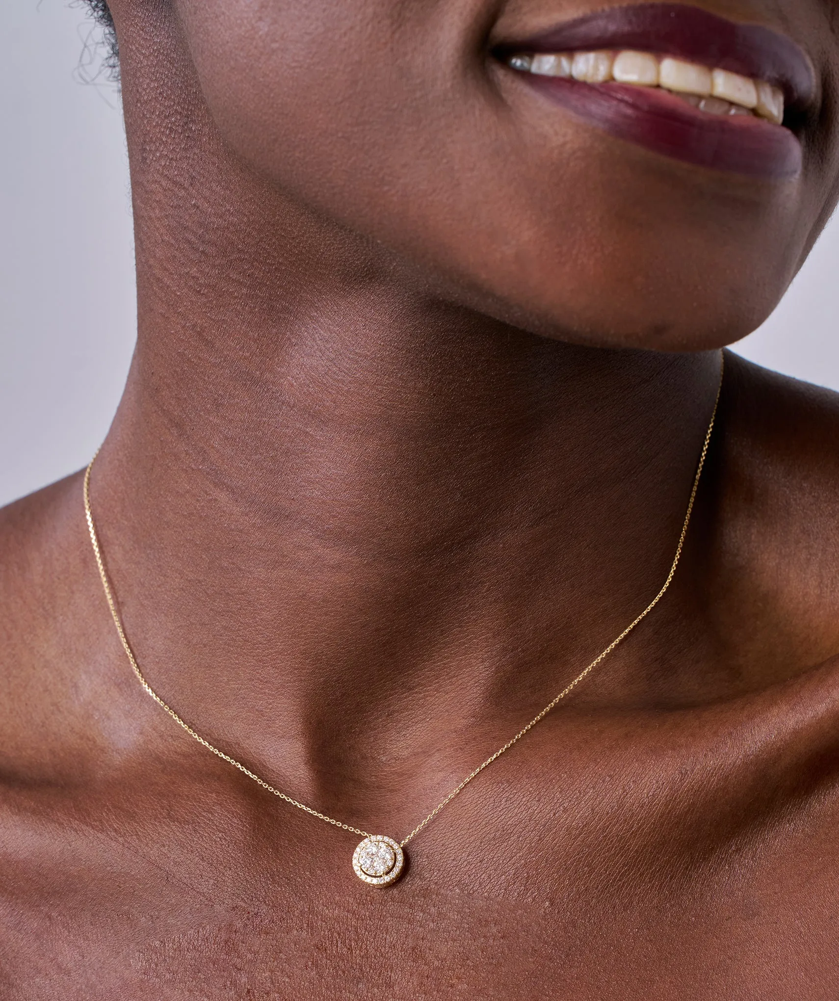 Timeless Diamond Halo Pendant
