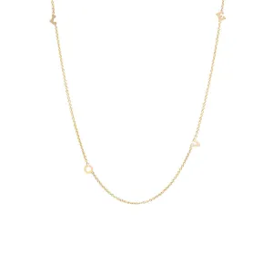 Tiny Gold Four Letter LOVE Necklace