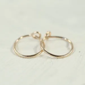 Tiny Hoop Earring Plain - Choose Your Diameter, Gauge, Metal, Hoops For Men & Women