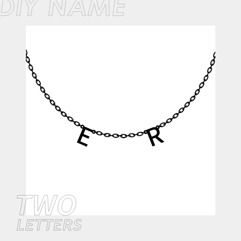 Tiny Initial Letter Name Necklaces