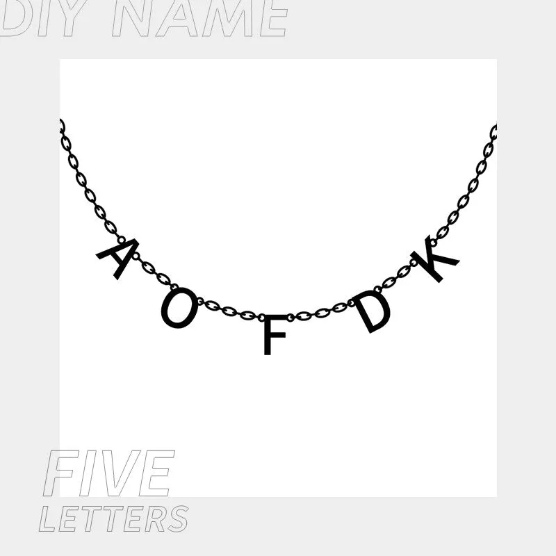 Tiny Initial Letter Name Necklaces