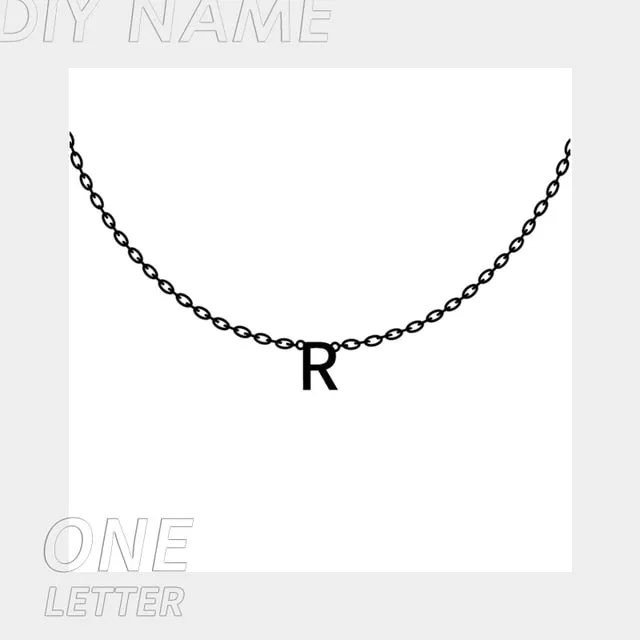 Tiny Initial Letter Name Necklaces