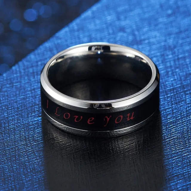 Titanium Steel, Mood Emotion Feeling Intelligent Rings for Women Men Waterproof Jewelry.