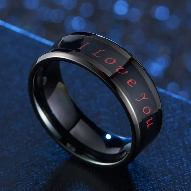 Titanium Steel, Mood Emotion Feeling Intelligent Rings for Women Men Waterproof Jewelry.