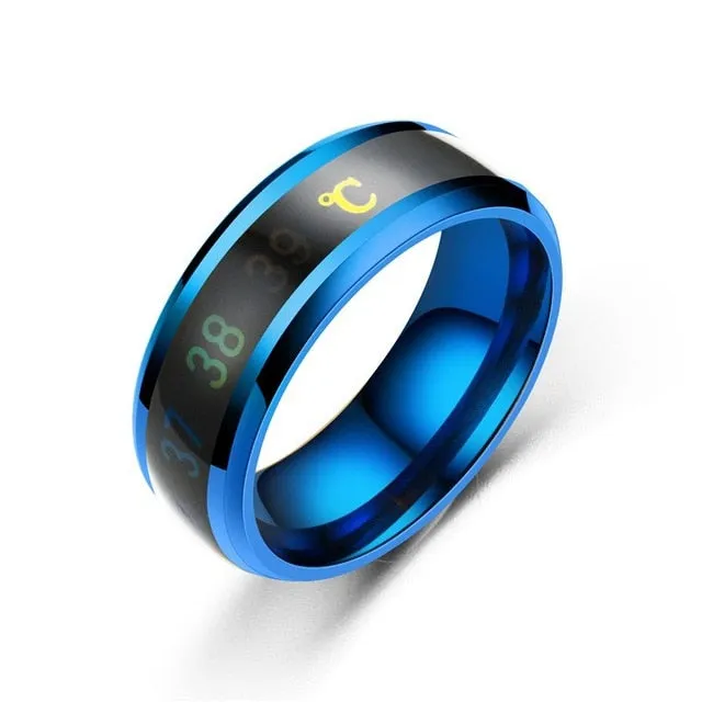 Titanium Steel, Mood Emotion Feeling Intelligent Rings for Women Men Waterproof Jewelry.