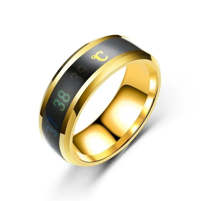 Titanium Steel, Mood Emotion Feeling Intelligent Rings for Women Men Waterproof Jewelry.