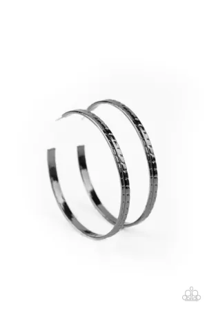 TREAD All About It Black Paparazzi Earrings