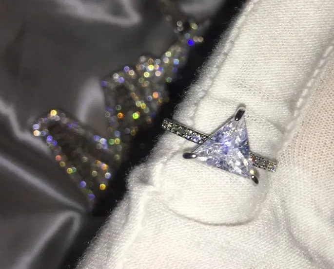 Trilliant Diamond Ring | Trillion Ring | Trilliant Engagement Ring | Triangle Engagement Ring | Womens Diamond Ring | Triangle Diamond Ring