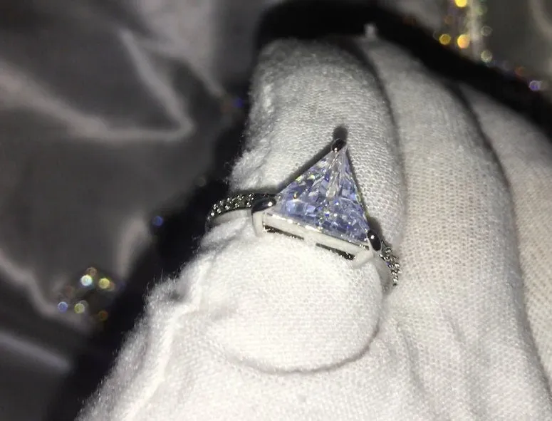Trilliant Diamond Ring | Trillion Ring | Trilliant Engagement Ring | Triangle Engagement Ring | Womens Diamond Ring | Triangle Diamond Ring