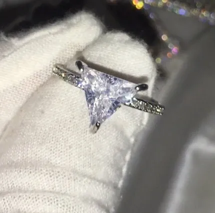 Trilliant Diamond Ring | Trillion Ring | Trilliant Engagement Ring | Triangle Engagement Ring | Womens Diamond Ring | Triangle Diamond Ring