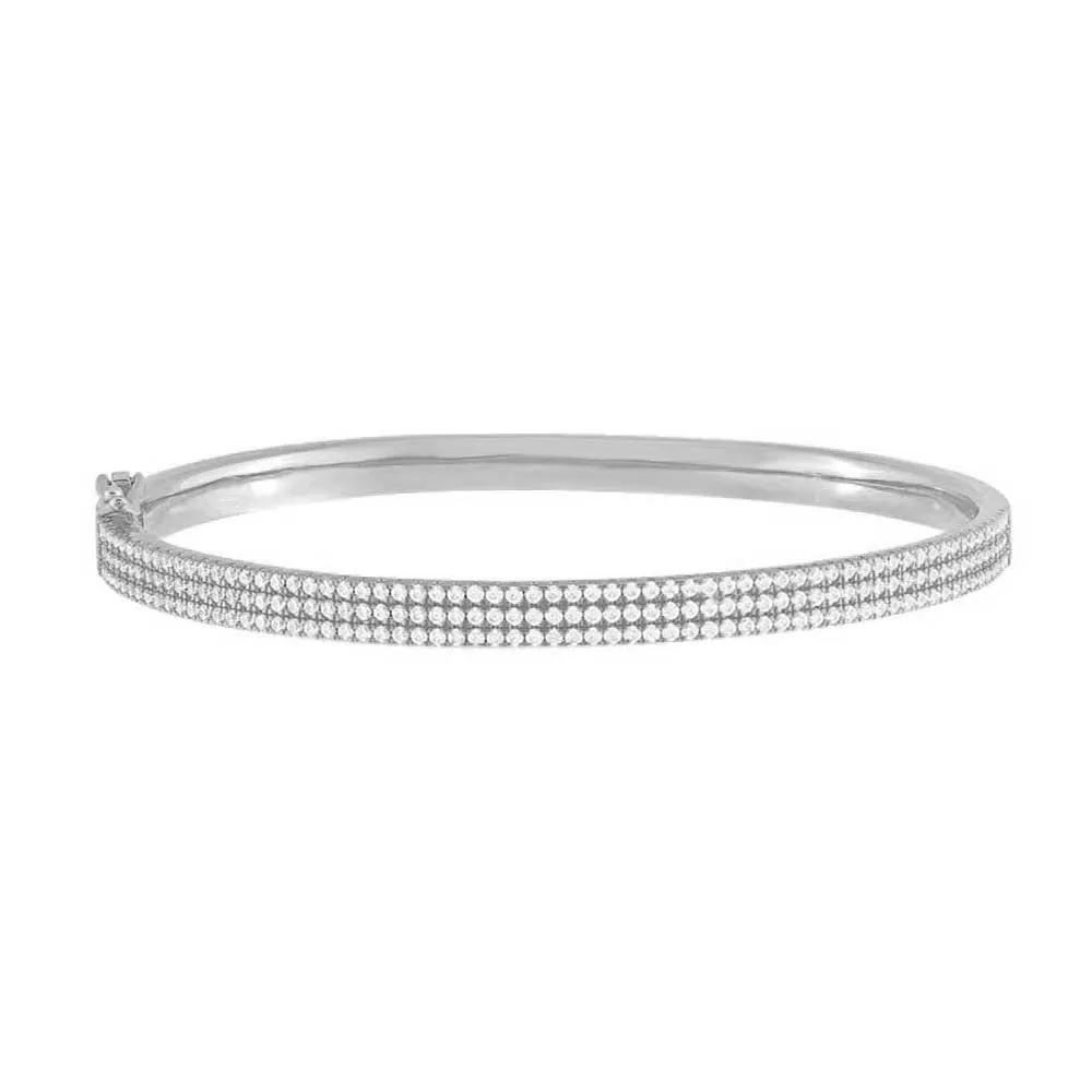 Triple Row Pavé Bangle