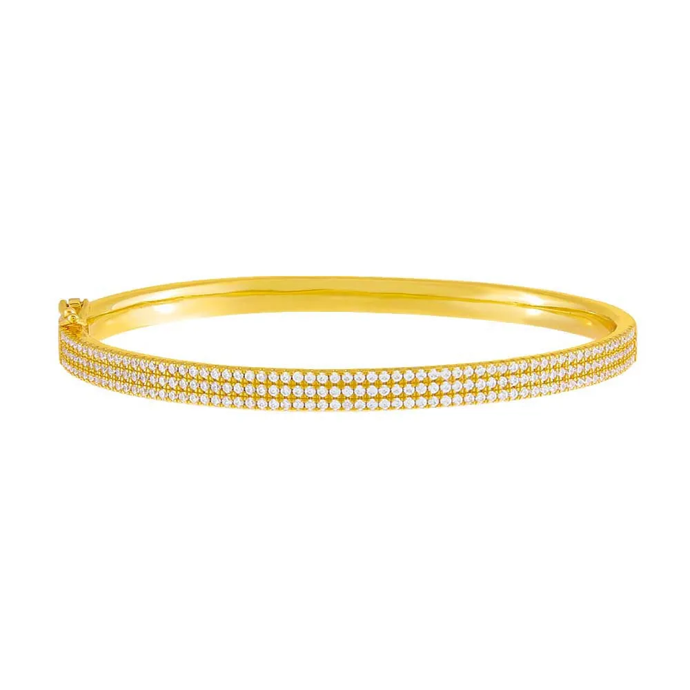 Triple Row Pavé Bangle