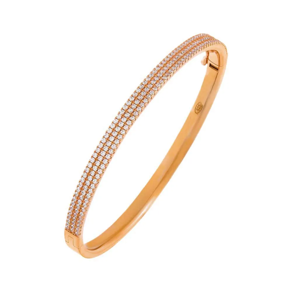 Triple Row Pavé Bangle
