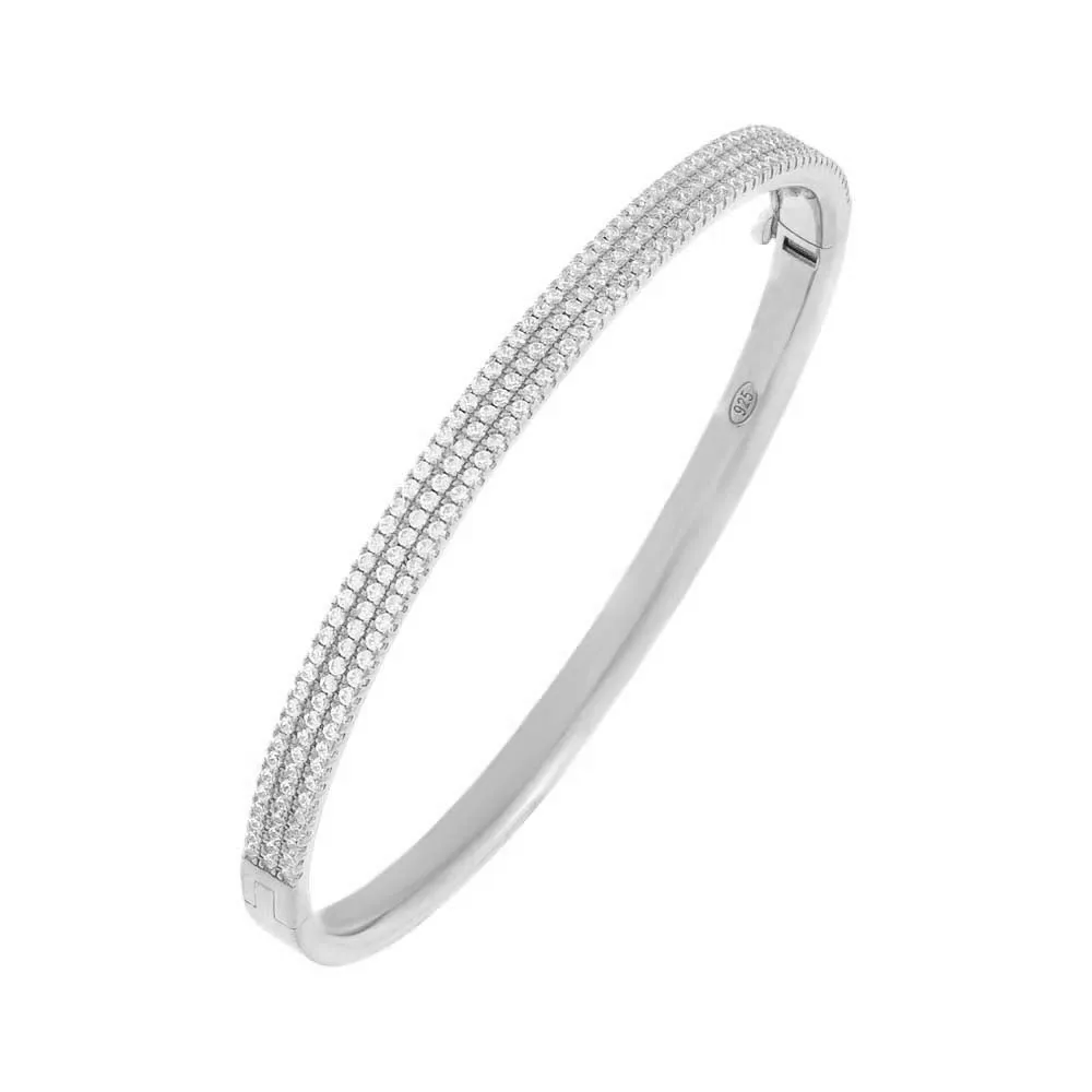 Triple Row Pavé Bangle