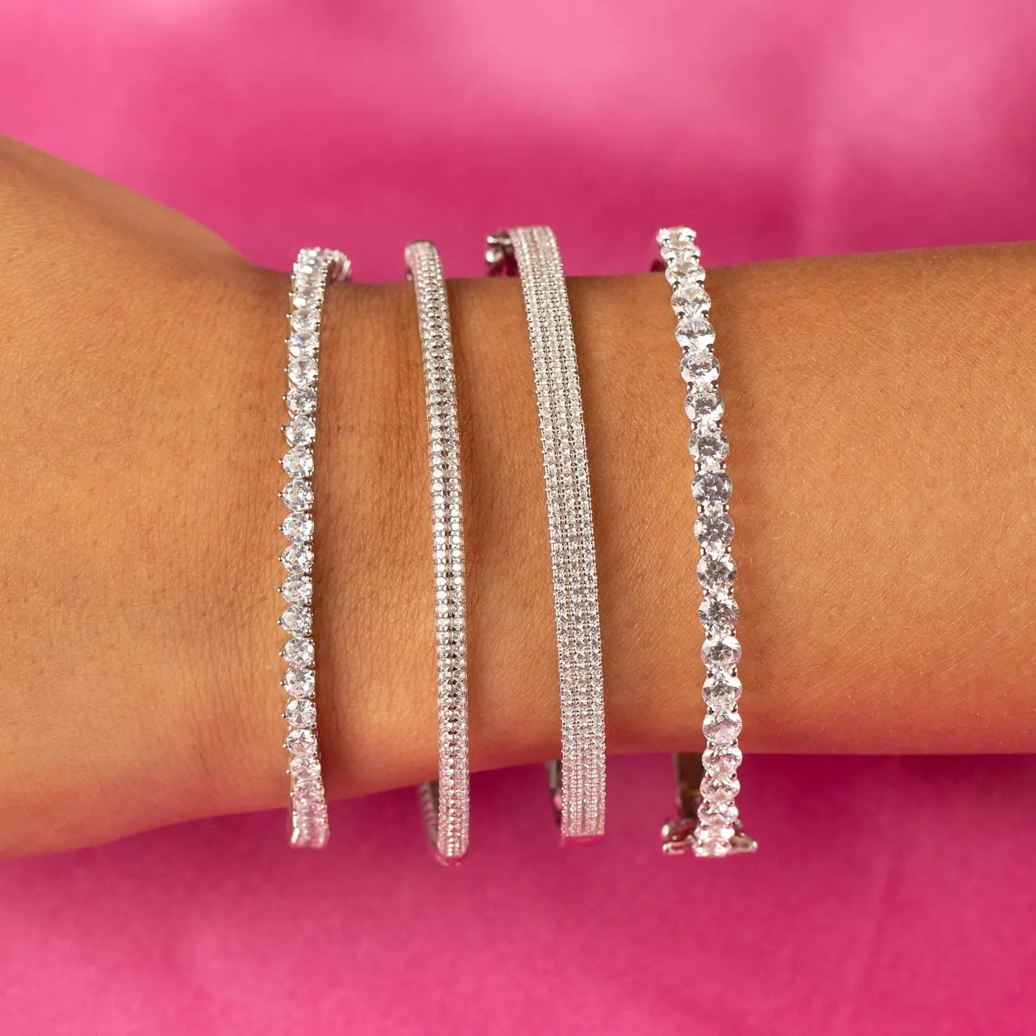 Triple Row Pavé Bangle