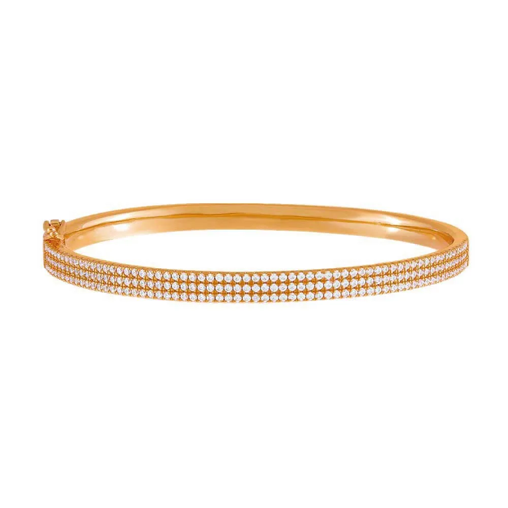 Triple Row Pavé Bangle