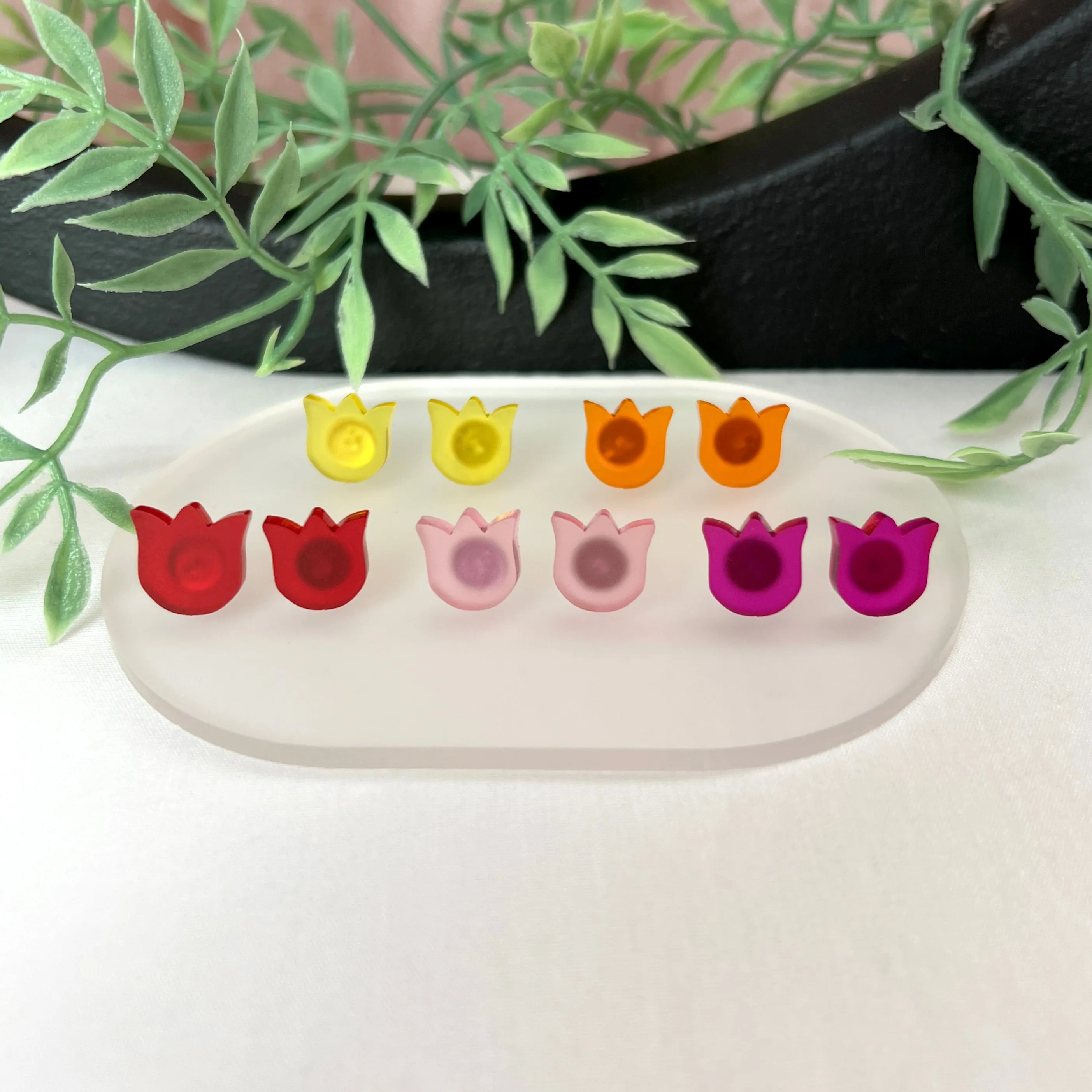 Tulip Flower Stud Earrings