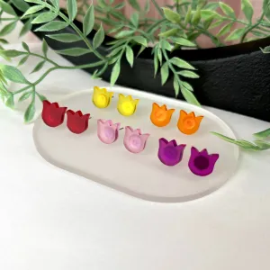 Tulip Flower Stud Earrings