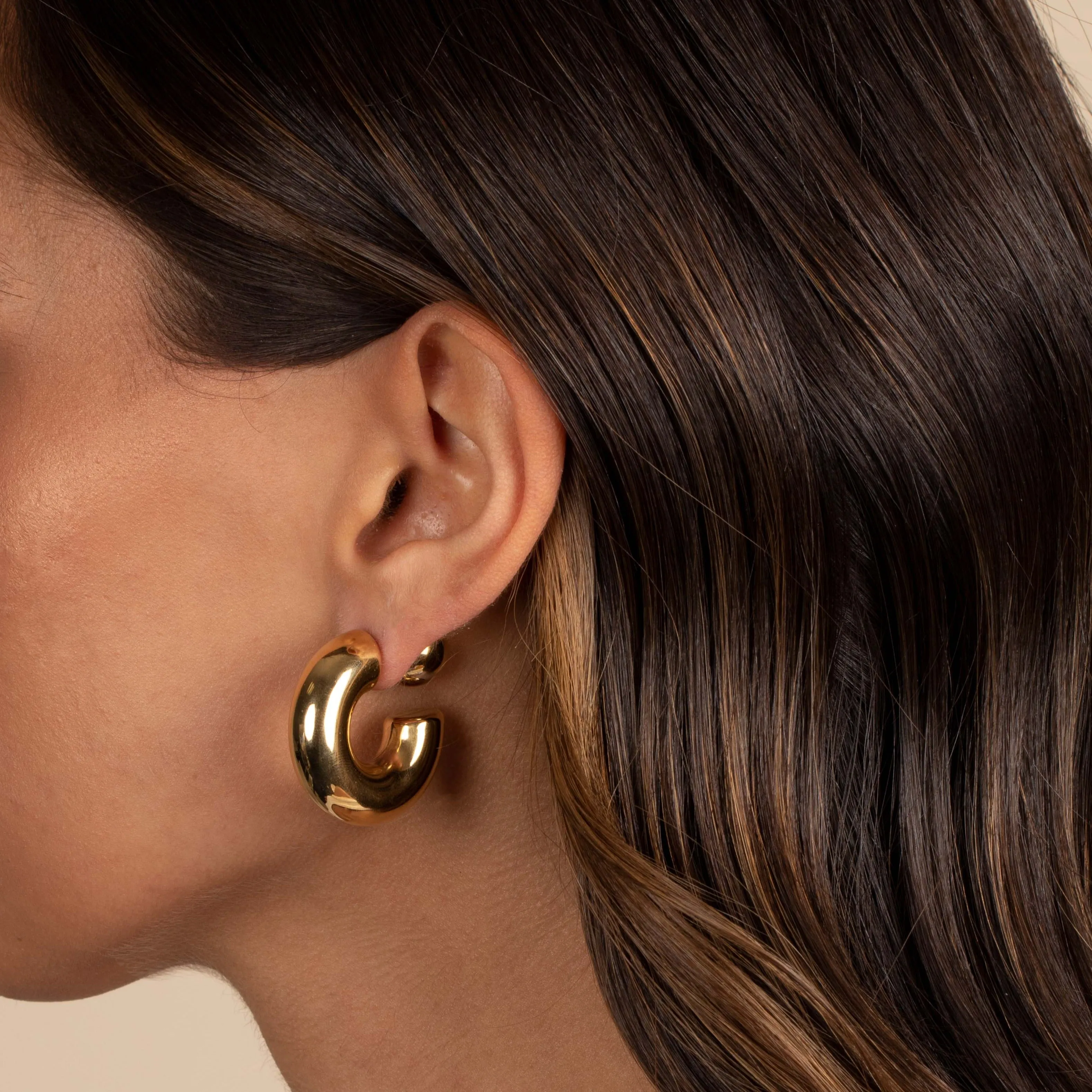 Two Way Ball X Hoop Stud Earring