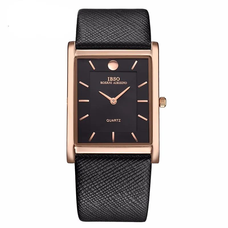 Ultra-Thin Genuine Leather Wristwatch