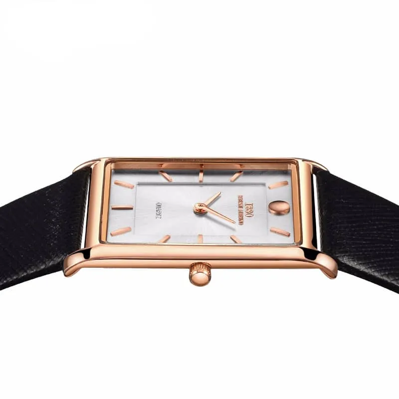 Ultra-Thin Genuine Leather Wristwatch