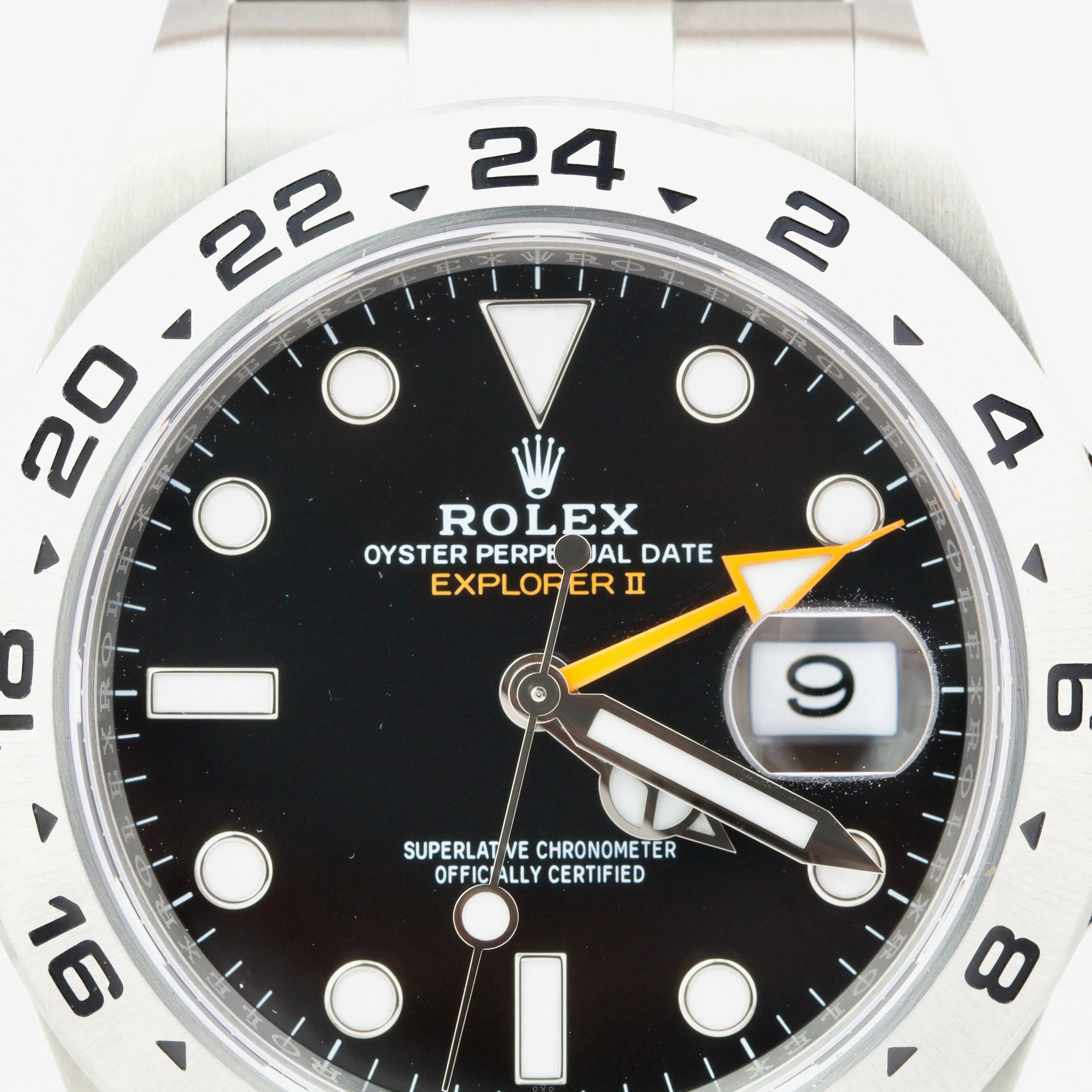 UNPOL. 2022 Rolex Explorer II Black Stainless Steel 42mm Date Watch 226570 B&P