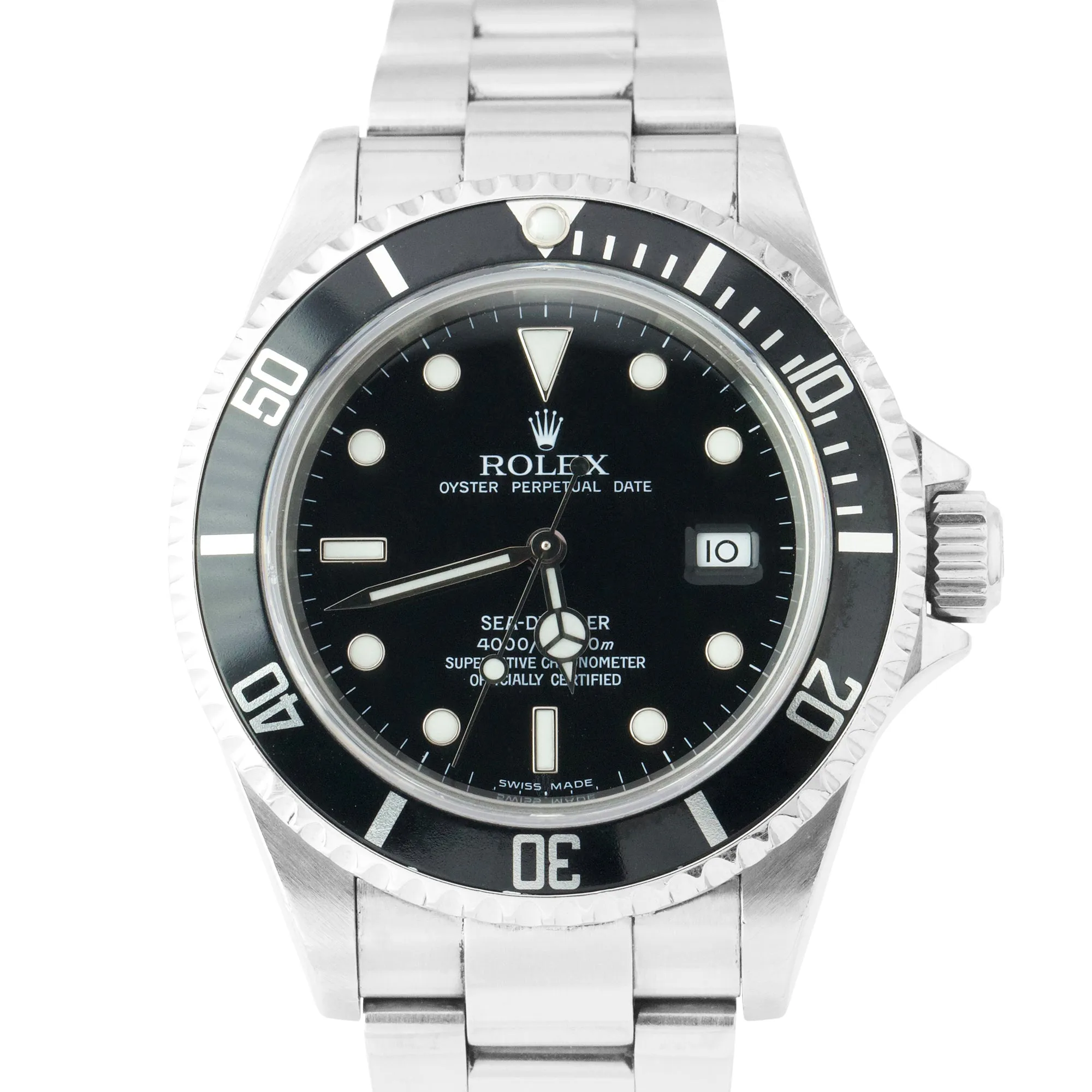 UNPOLISHED Rolex Sea-Dweller Black 40mm Stainless NO-HOLES CASE Watch 16600 B P