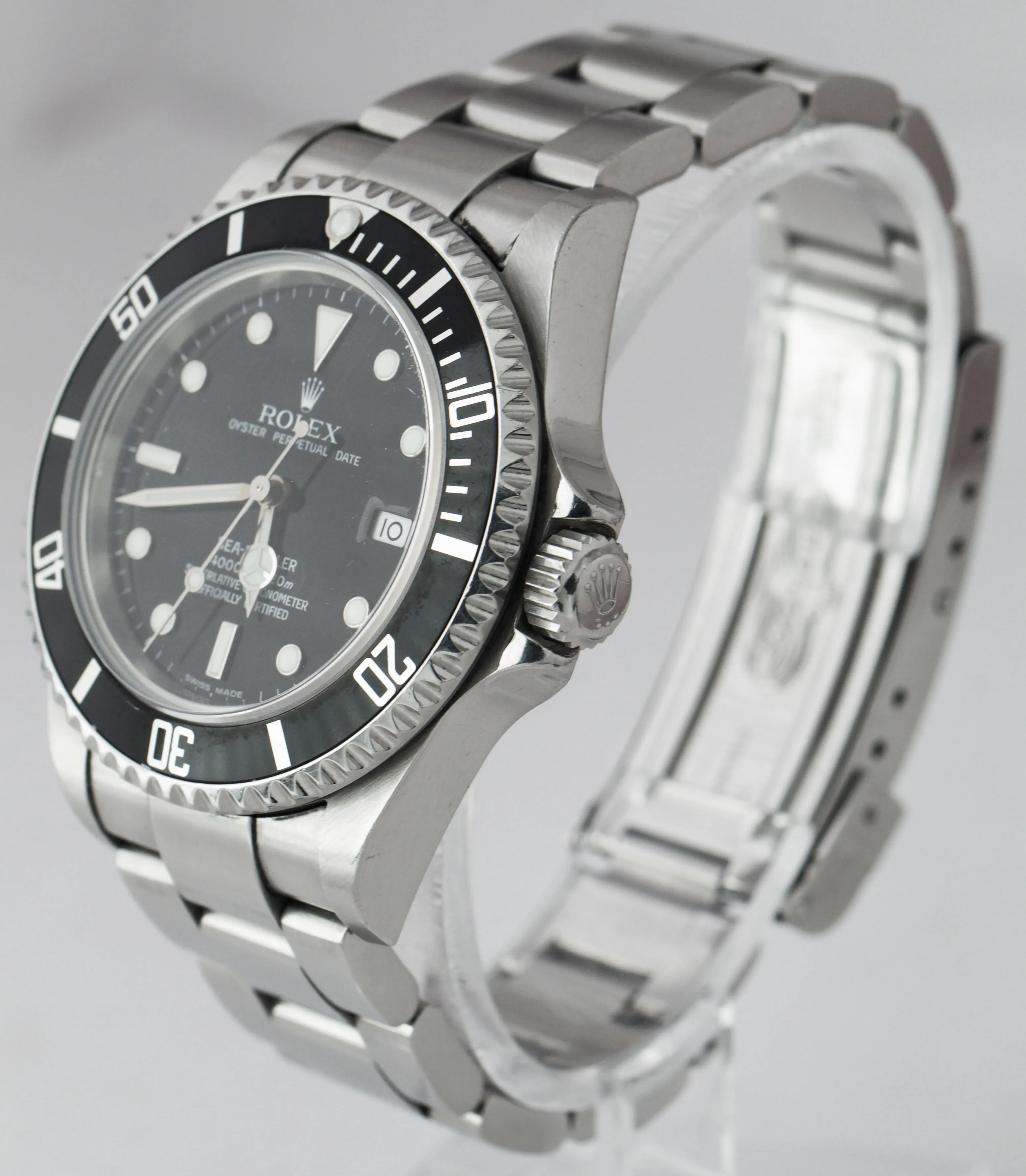 UNPOLISHED Rolex Sea-Dweller Black 40mm Stainless NO-HOLES CASE Watch 16600 B P