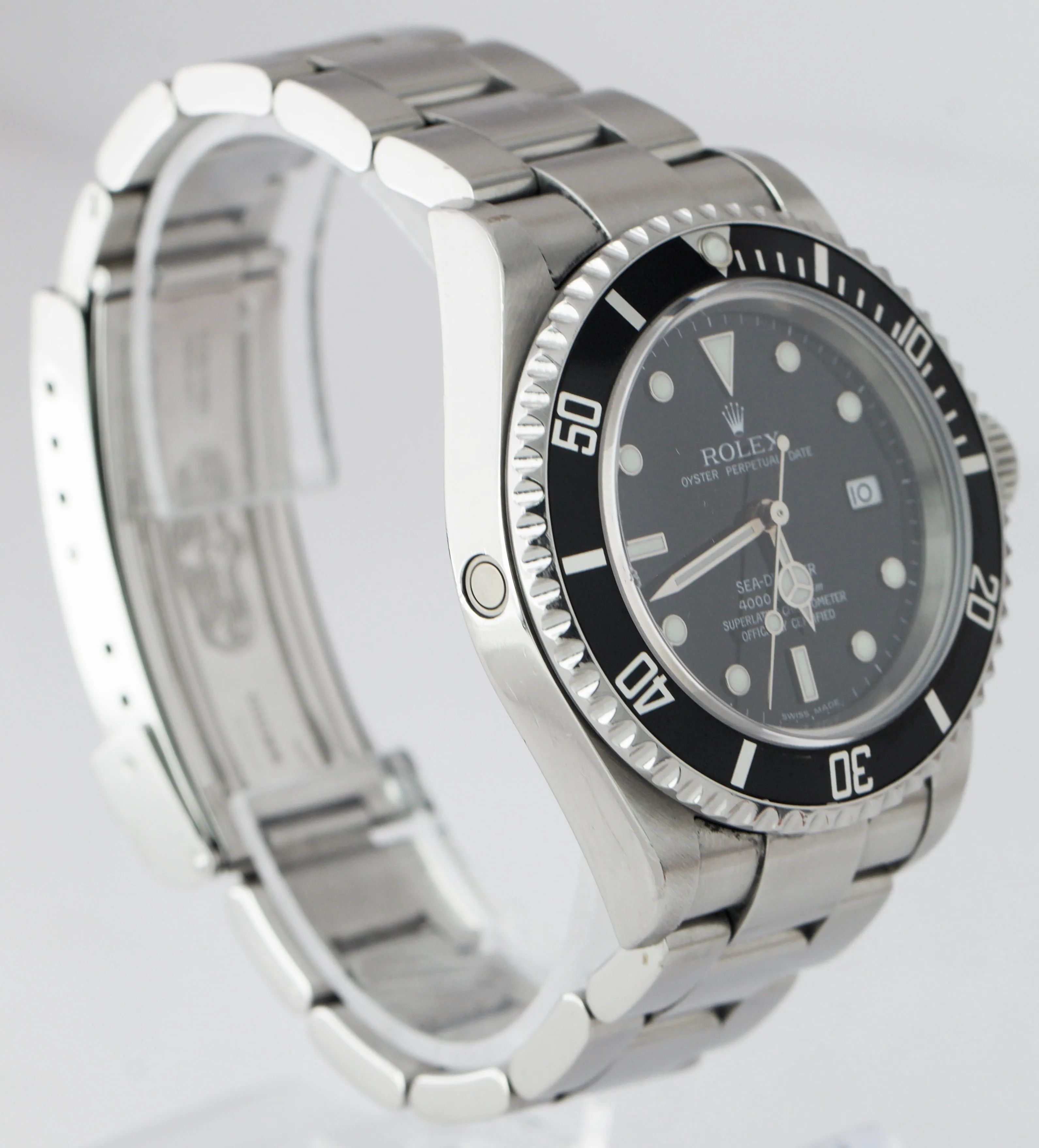 UNPOLISHED Rolex Sea-Dweller Black 40mm Stainless NO-HOLES CASE Watch 16600 B P