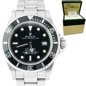 UNPOLISHED Rolex Sea-Dweller Black 40mm Stainless NO-HOLES CASE Watch 16600 B P