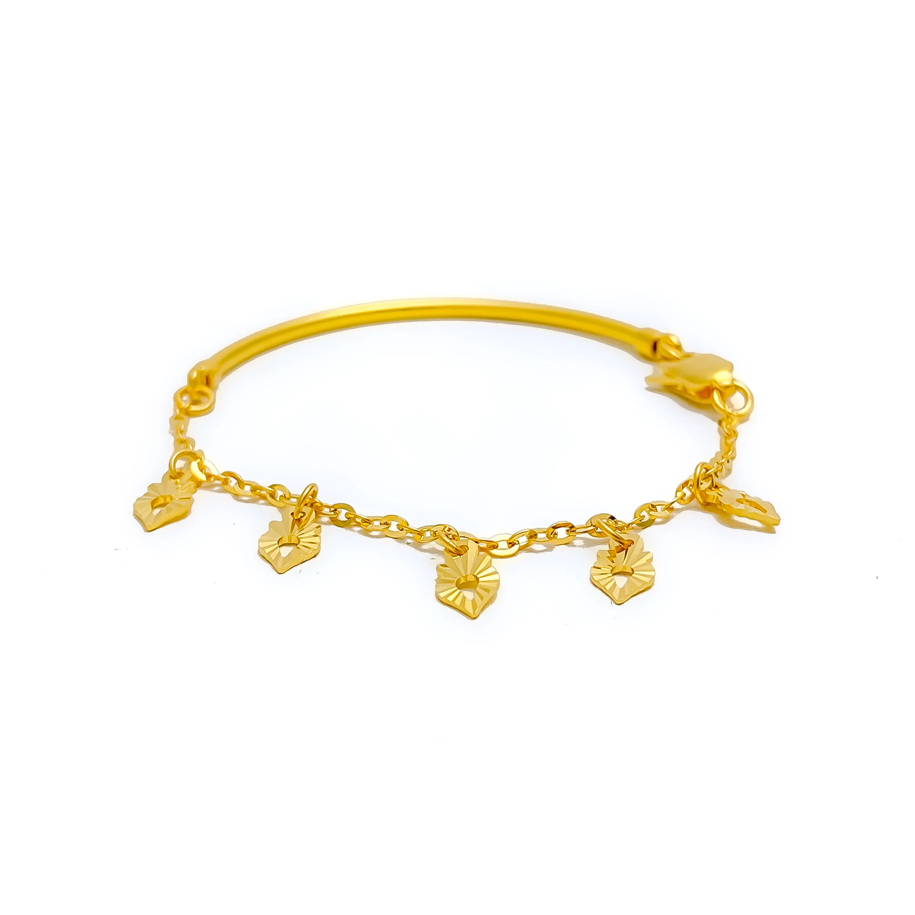 Upscale Charm 22k Gold Baby Bracelet