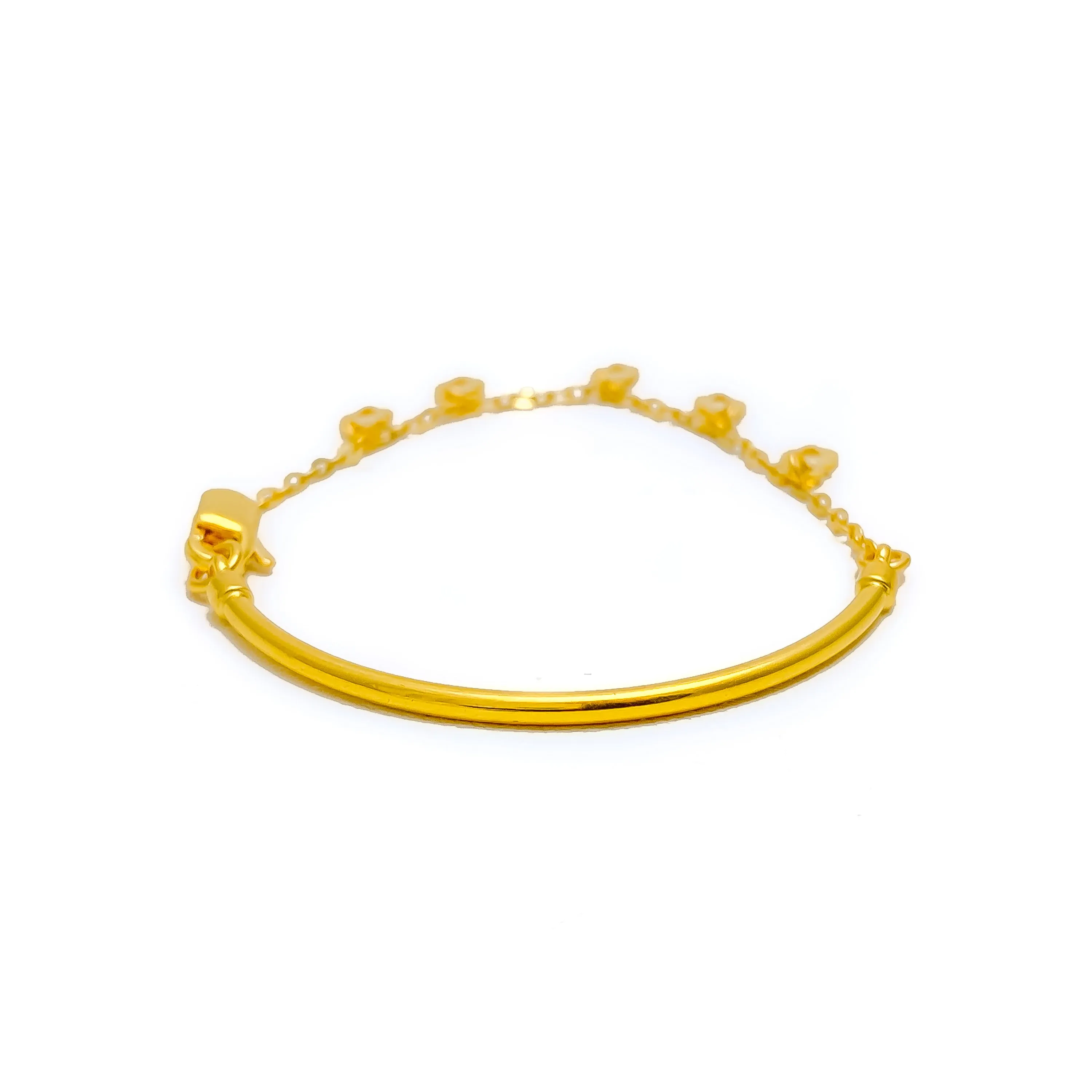 Upscale Charm 22k Gold Baby Bracelet