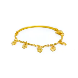 Upscale Charm 22k Gold Baby Bracelet