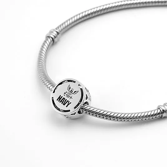 U.S. Navy Eagle Bead Charm