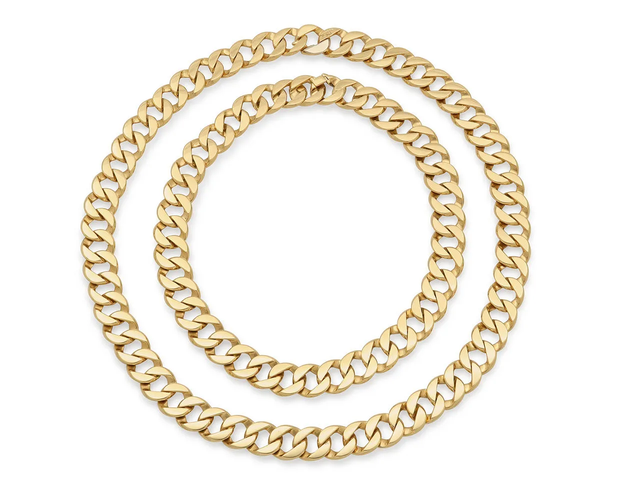 Verdura Double Wrap Curb-Link Necklace in 18K Gold