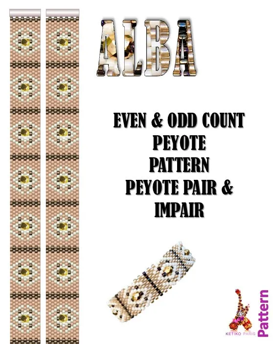 Vertical Peyote Pattern - Bracelet ALBA