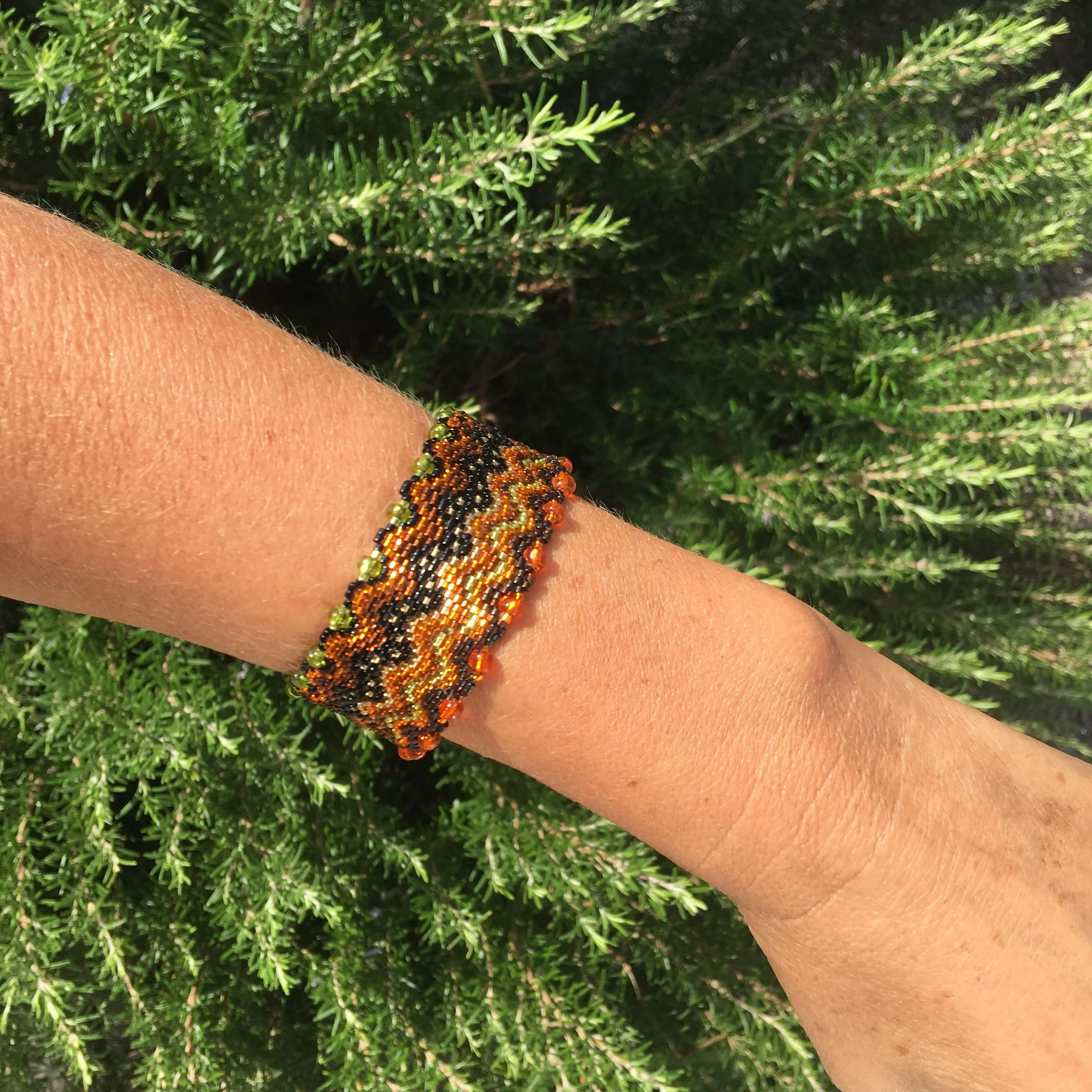 Vertical Peyote Pattern - Bracelet ONDULATIONS AFRICAINES