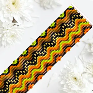 Vertical Peyote Pattern - Bracelet ONDULATIONS AFRICAINES