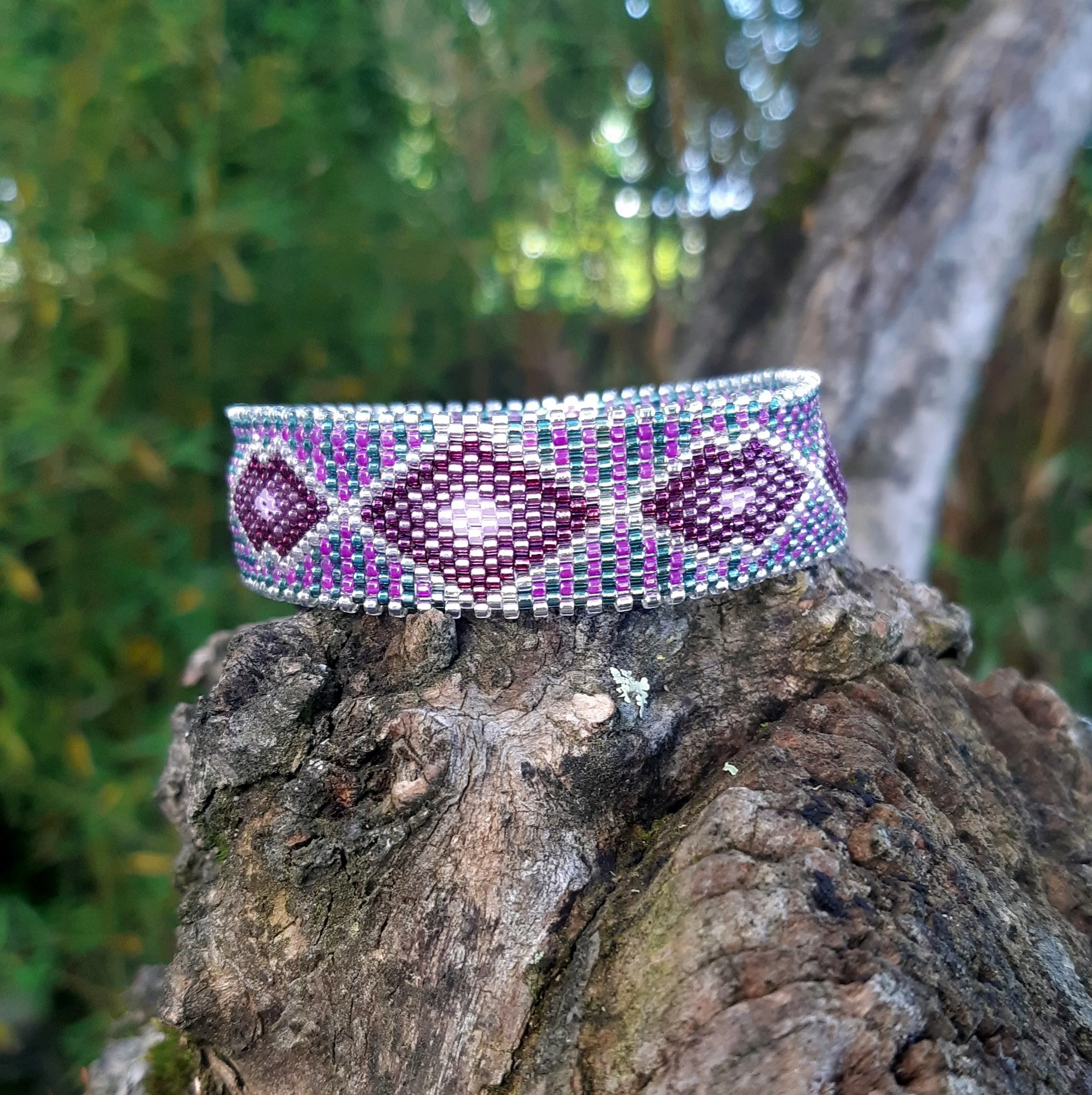 Vertical Peyote Pattern - Bracelet ROYAL - 3 Bracelets