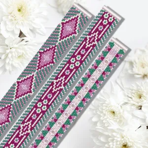 Vertical Peyote Pattern - Bracelet ROYAL - 3 Bracelets