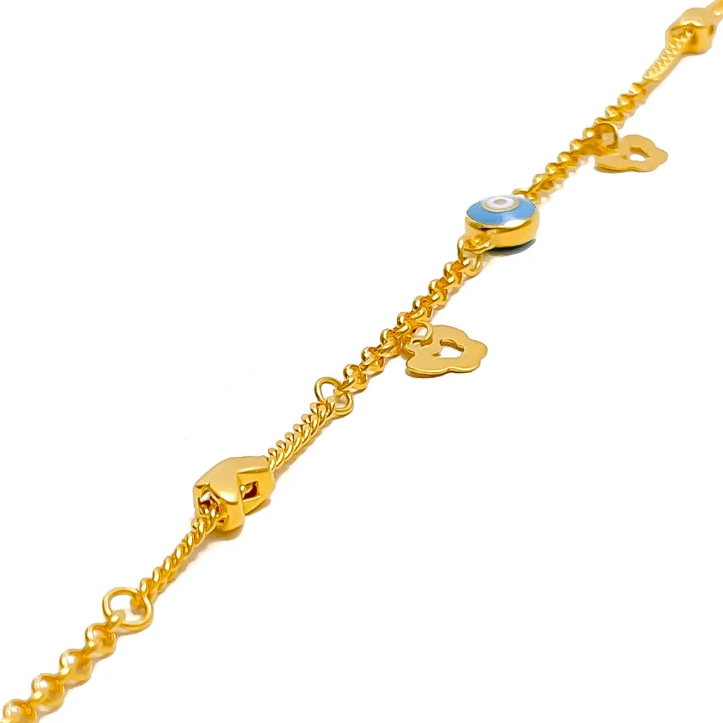 Vibrant Colorful 21k Charm Bracelet
