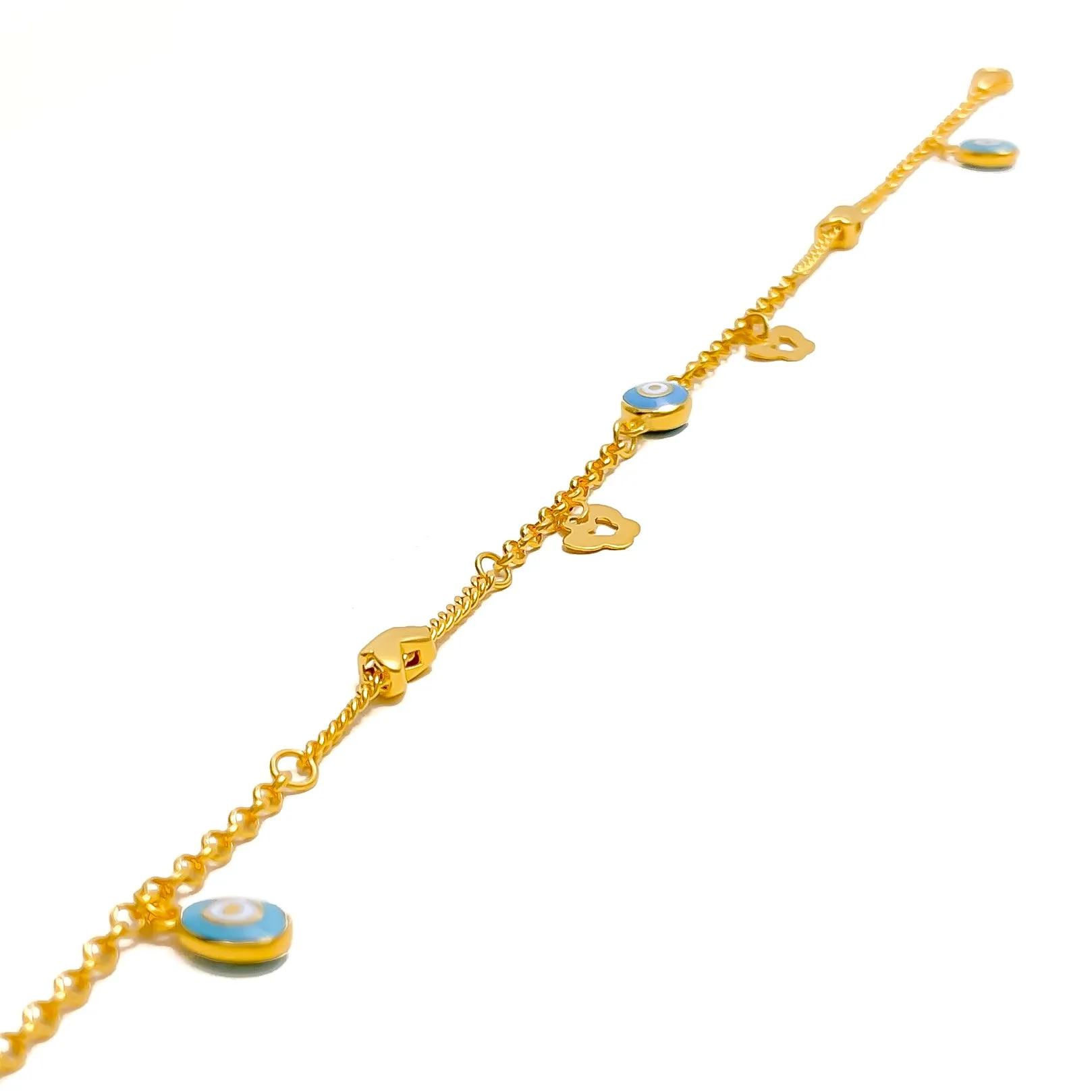 Vibrant Colorful 21k Charm Bracelet