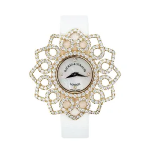 Victoria Snowdrop Luxury Diamond Watch for Women - 36 mm Rose Gold - Backes & Strauss