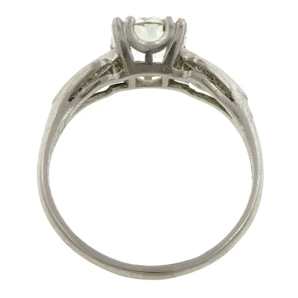 Vintage Diamond Engagement Ring, Old Euro 1.43ct