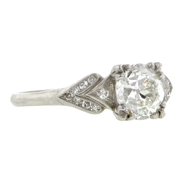 Vintage Diamond Engagement Ring, Old Euro 1.43ct