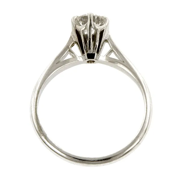 Vintage Solitaire Engagement Ring, RBC 0.42ct