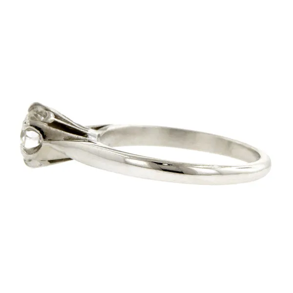 Vintage Solitaire Engagement Ring, RBC 0.42ct