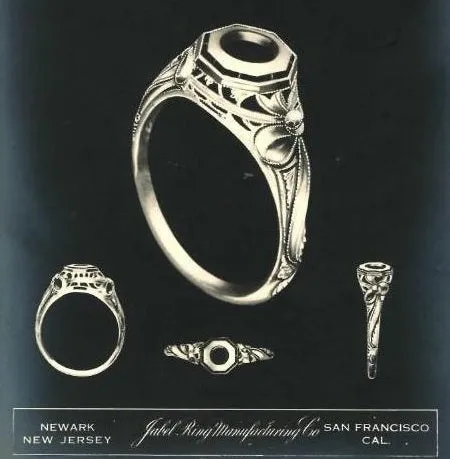 Vintage Style Ribbon Solitaire Engagement Ring