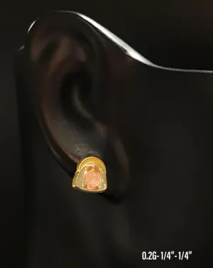 Virgin Mary stud earrings 10K solid gold